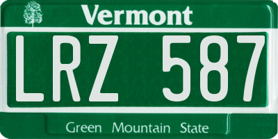 VT license plate LRZ587