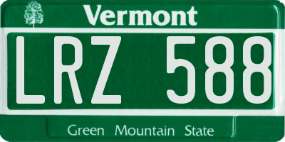 VT license plate LRZ588