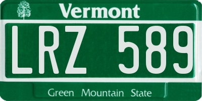 VT license plate LRZ589