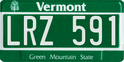 VT license plate LRZ591