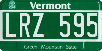 VT license plate LRZ595