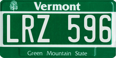 VT license plate LRZ596