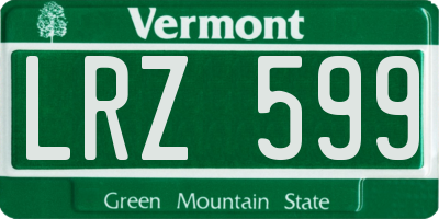 VT license plate LRZ599