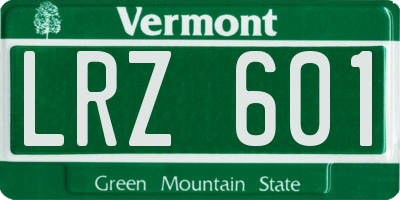 VT license plate LRZ601