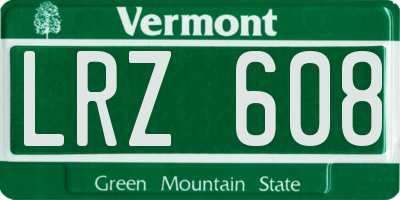 VT license plate LRZ608