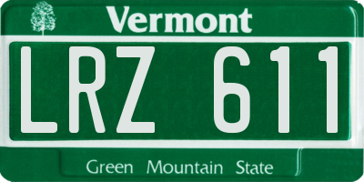 VT license plate LRZ611