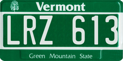 VT license plate LRZ613
