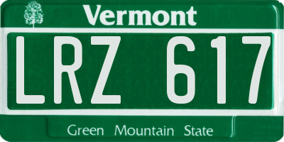 VT license plate LRZ617
