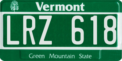 VT license plate LRZ618
