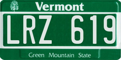 VT license plate LRZ619