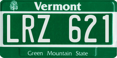 VT license plate LRZ621