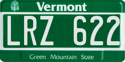 VT license plate LRZ622