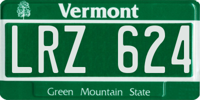 VT license plate LRZ624