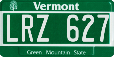 VT license plate LRZ627