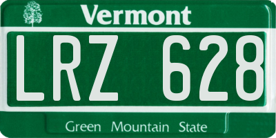 VT license plate LRZ628
