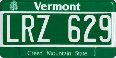VT license plate LRZ629