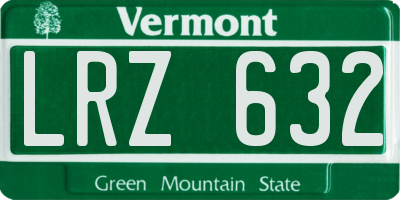 VT license plate LRZ632