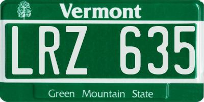 VT license plate LRZ635