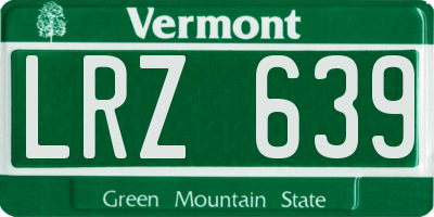 VT license plate LRZ639