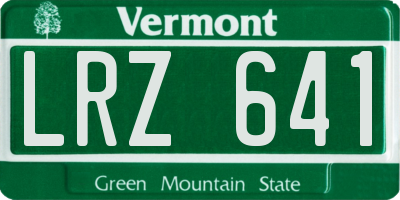 VT license plate LRZ641