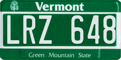 VT license plate LRZ648