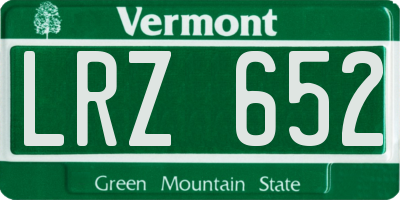 VT license plate LRZ652