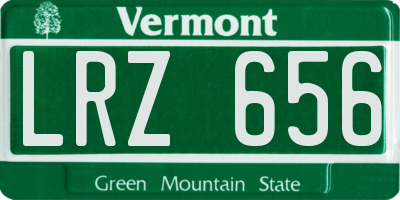 VT license plate LRZ656