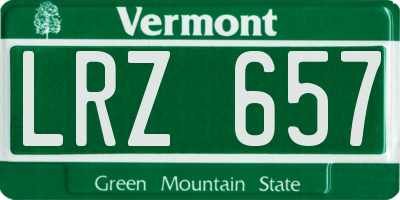 VT license plate LRZ657