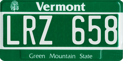 VT license plate LRZ658