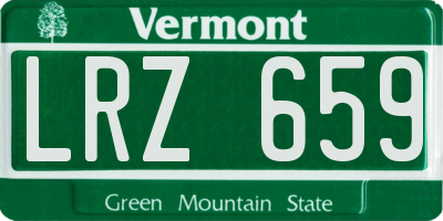 VT license plate LRZ659