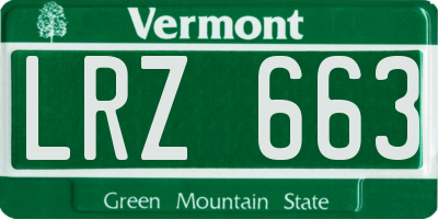 VT license plate LRZ663