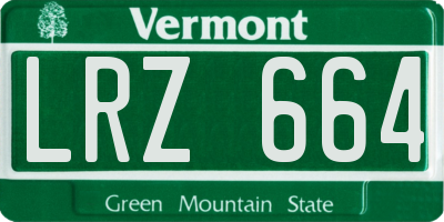 VT license plate LRZ664