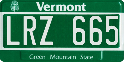 VT license plate LRZ665