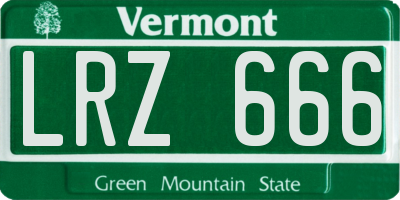 VT license plate LRZ666