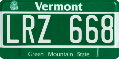 VT license plate LRZ668