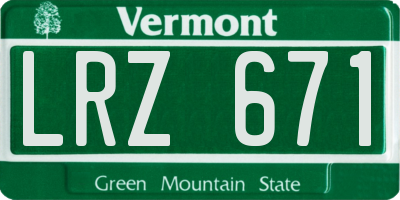VT license plate LRZ671