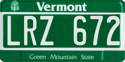 VT license plate LRZ672