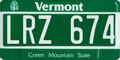 VT license plate LRZ674