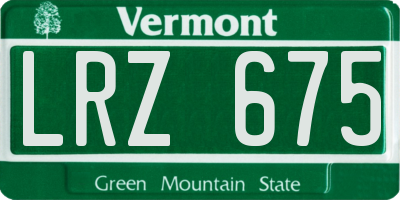 VT license plate LRZ675
