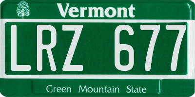 VT license plate LRZ677