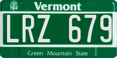 VT license plate LRZ679