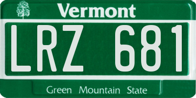 VT license plate LRZ681
