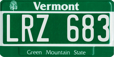 VT license plate LRZ683