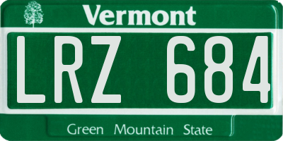 VT license plate LRZ684