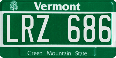 VT license plate LRZ686