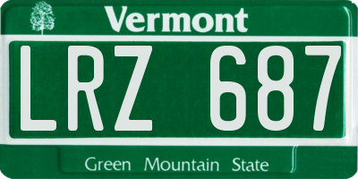 VT license plate LRZ687