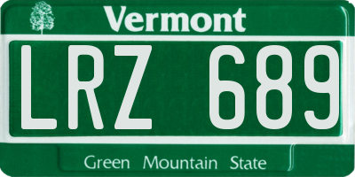 VT license plate LRZ689
