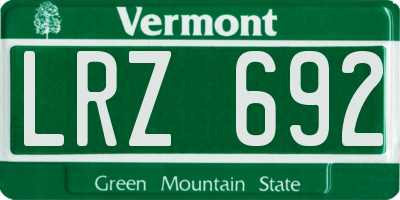 VT license plate LRZ692