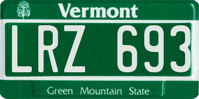 VT license plate LRZ693