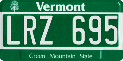 VT license plate LRZ695
